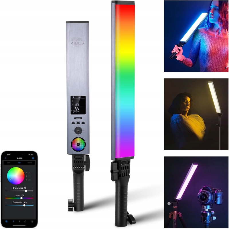 Lampa studyjna Neewer BH30S RGB LED Stick 2500K-10000K – Idealne oświetlenie dla profesjonalistów