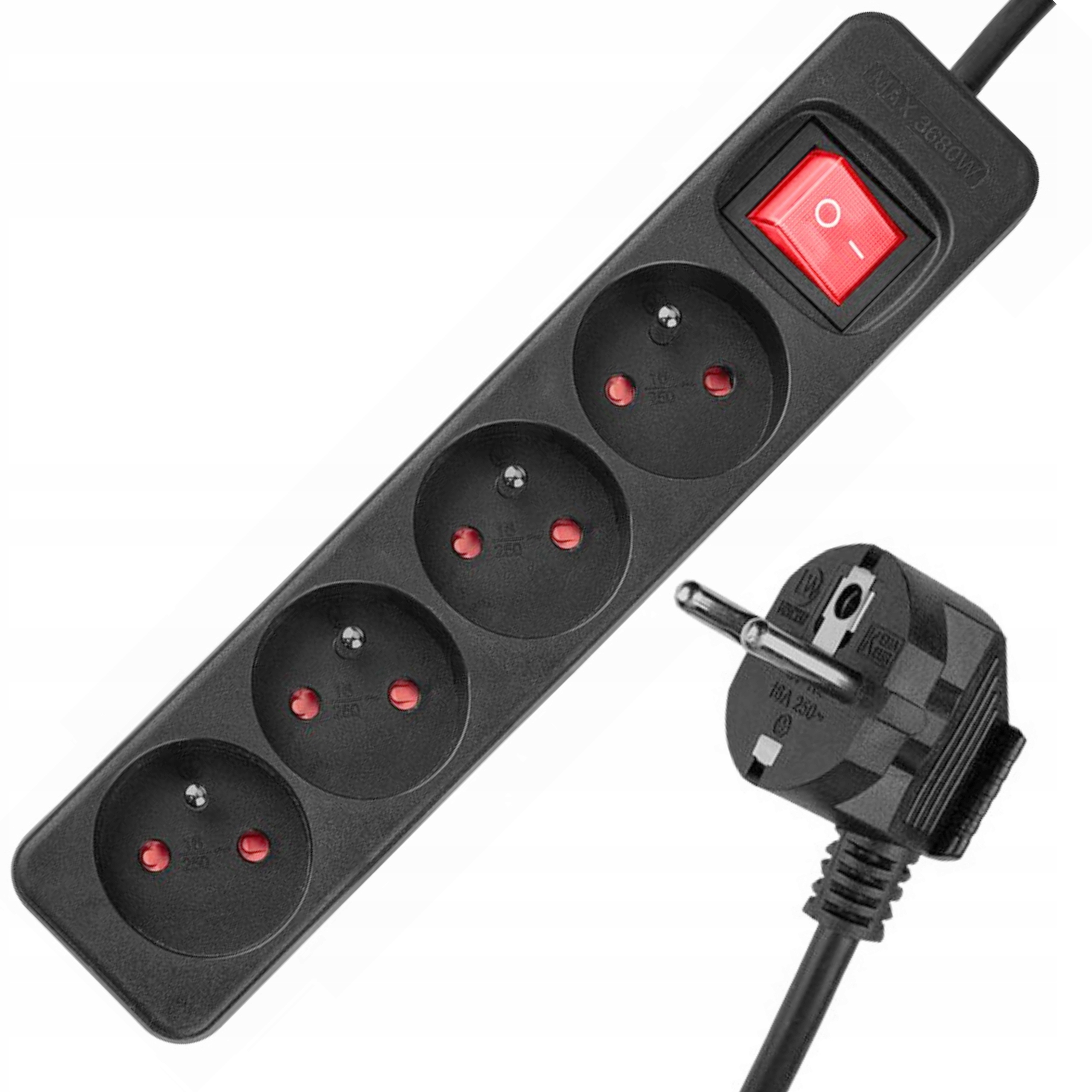 Estetyczna czarna obudowa i wygodny przełącznik ON/OFF