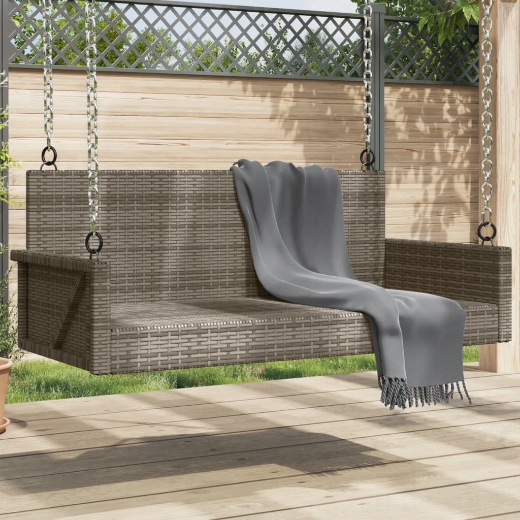Ławka bujana szara 119x56x48 cm – Idealny wybór do relaksu na świeżym powietrzu