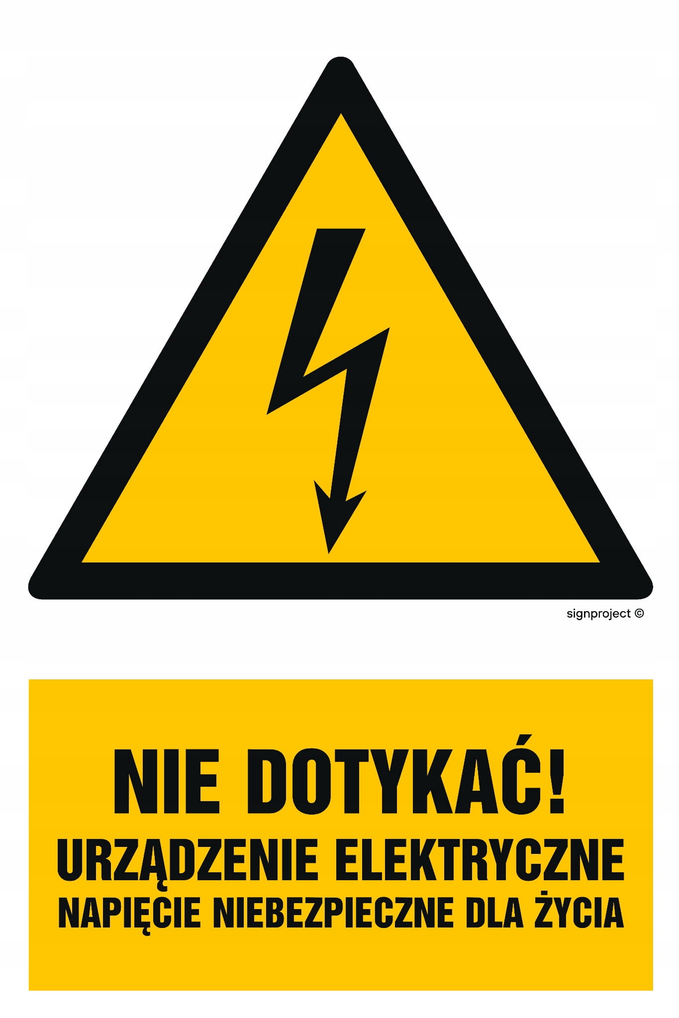Znak HA024 – "Nie dotykać" – Oznakowanie dla bezpieczeństwa