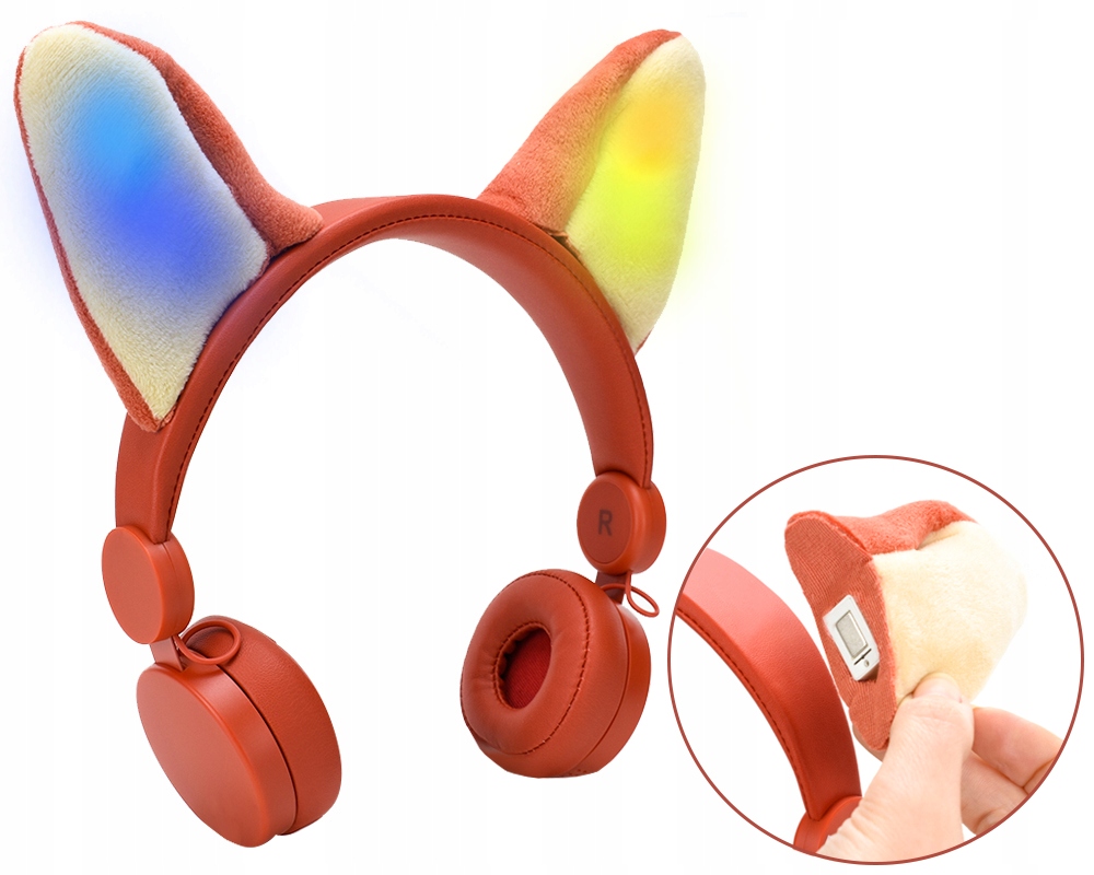 Stylowe i funkcjonalne słuchawki z podświetleniem LED