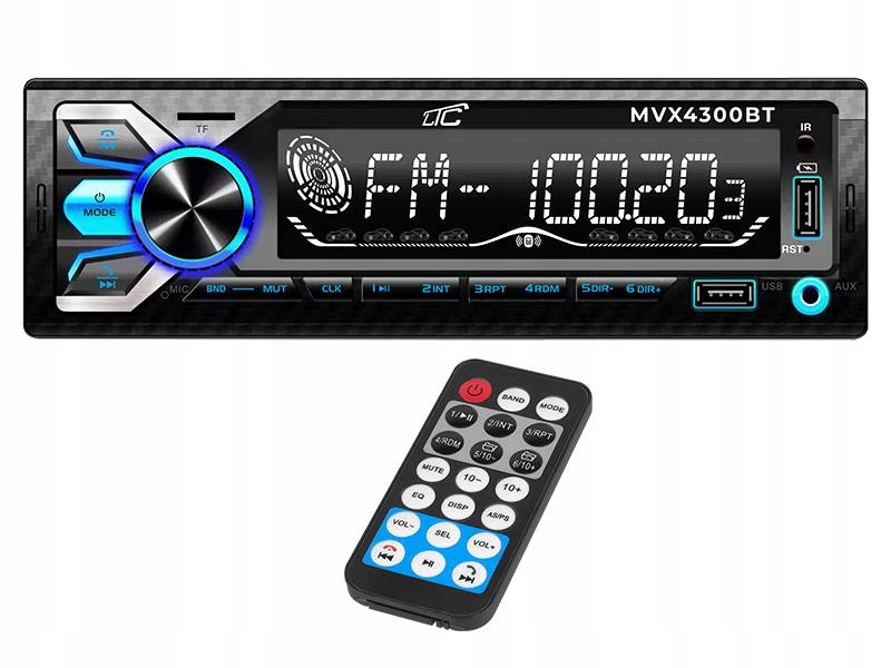 Radio samochodowe LTC MVX4300 – Nowoczesne audio z Bluetooth i pilotem