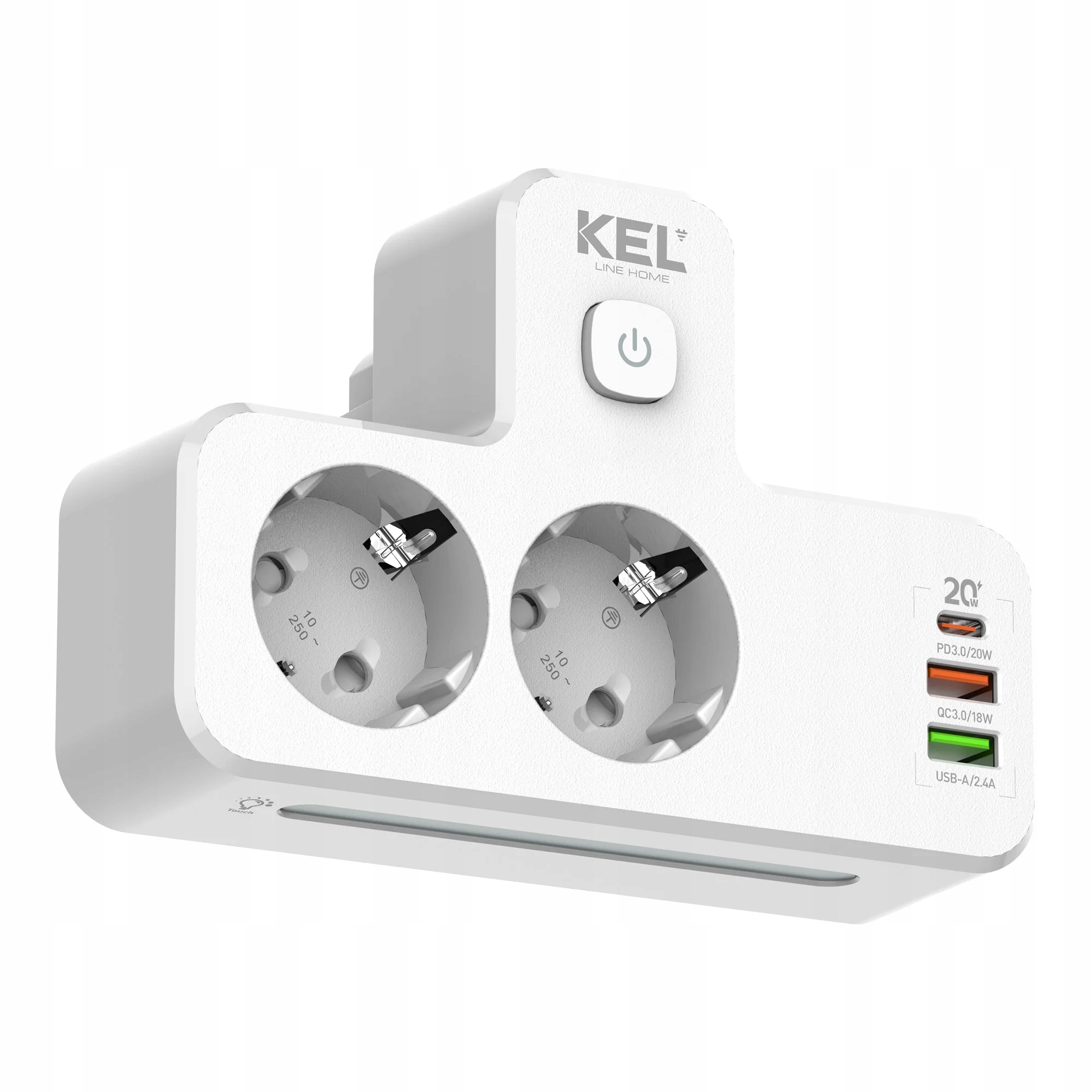 Rozgałęźnik podwójny z włącznikiem i lampką SCHUKO + USB R-270SWS/CA – Praktyczne rozwiązanie do domu i biura