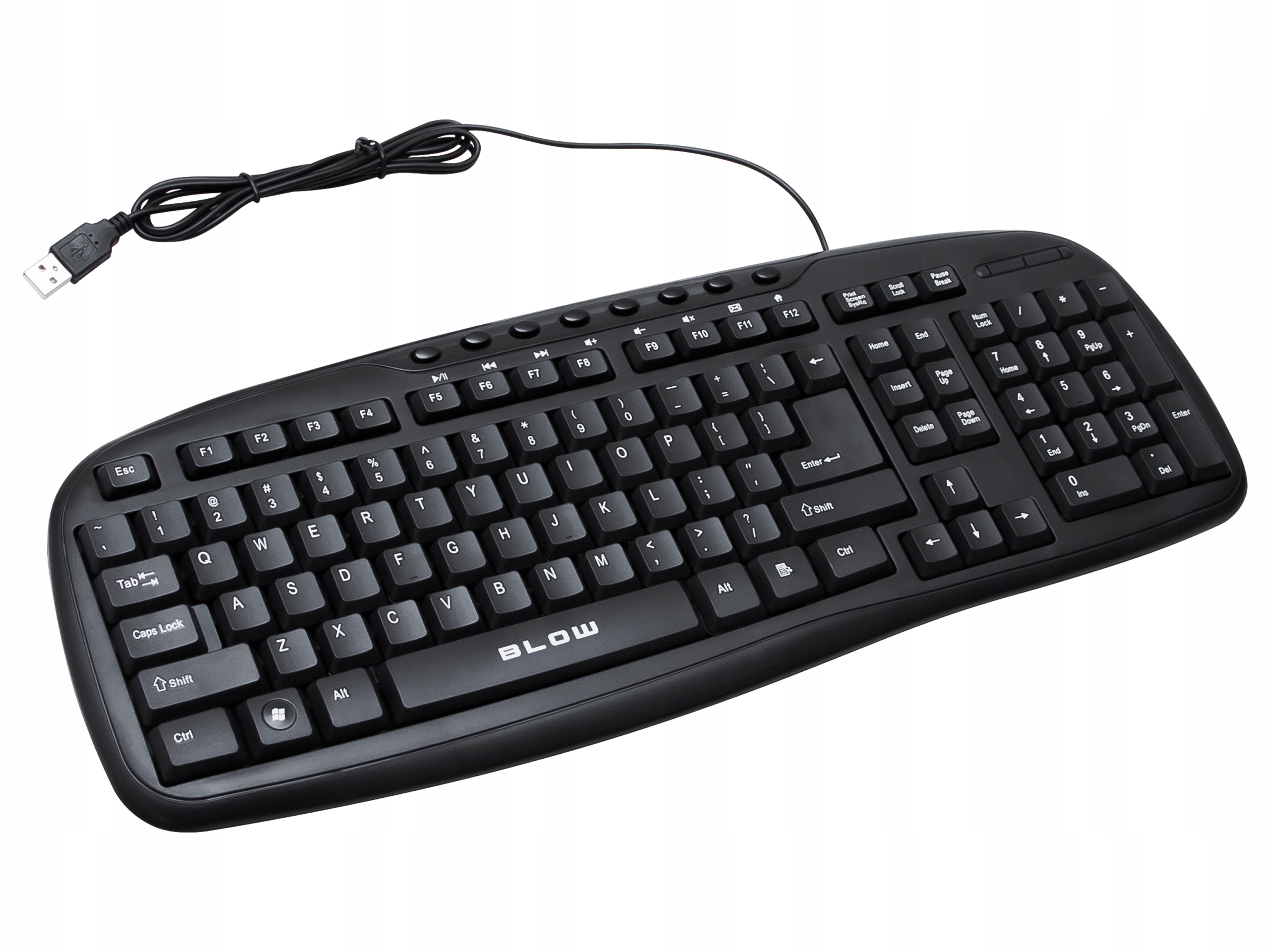 Klawiatura QWERTY z wydzieloną klawiaturą numeryczną