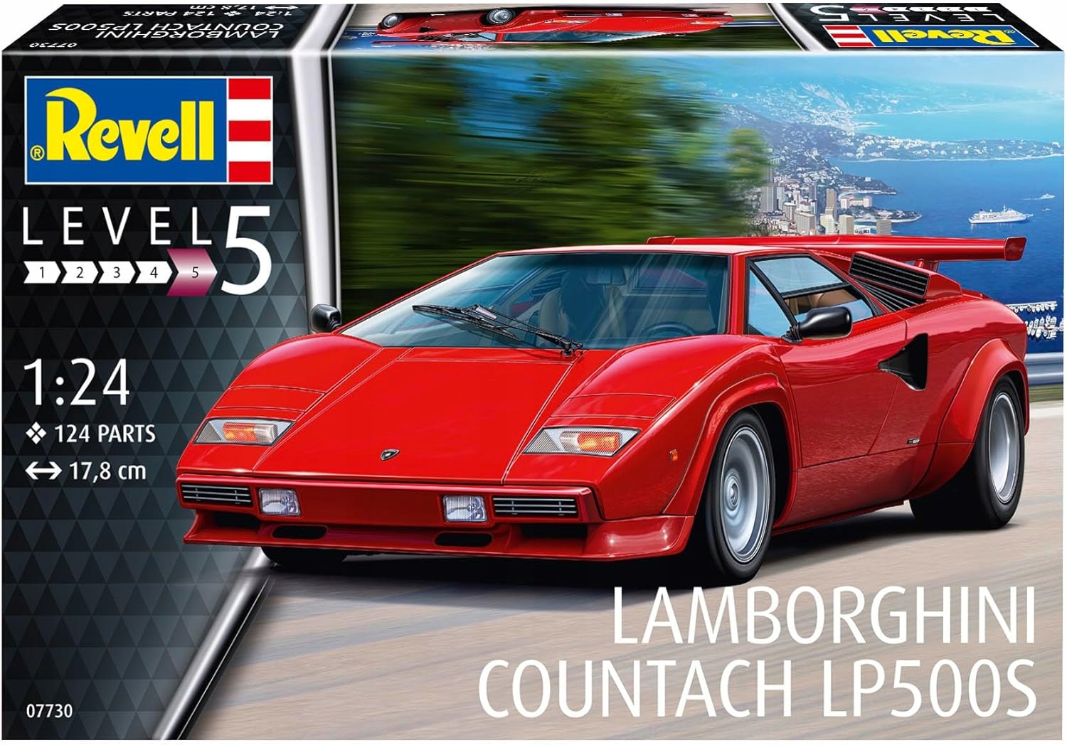 Revell Model plastikowy Lamborghini Countach LP500 1/24 – Ikona włoskiej motoryzacji