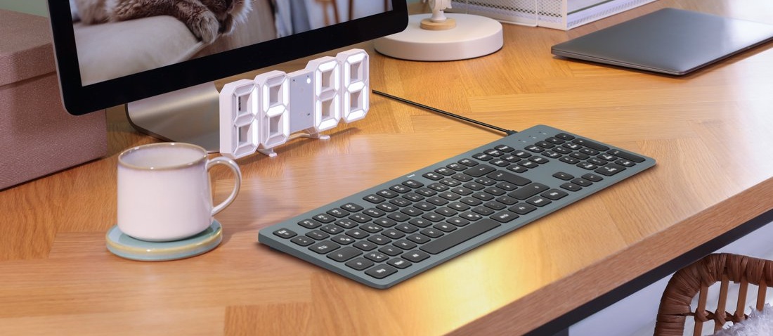 Klawiatura przewodowa CK-400 – szybkie i wygodne połączenie przez kabel USB-C/USB-A