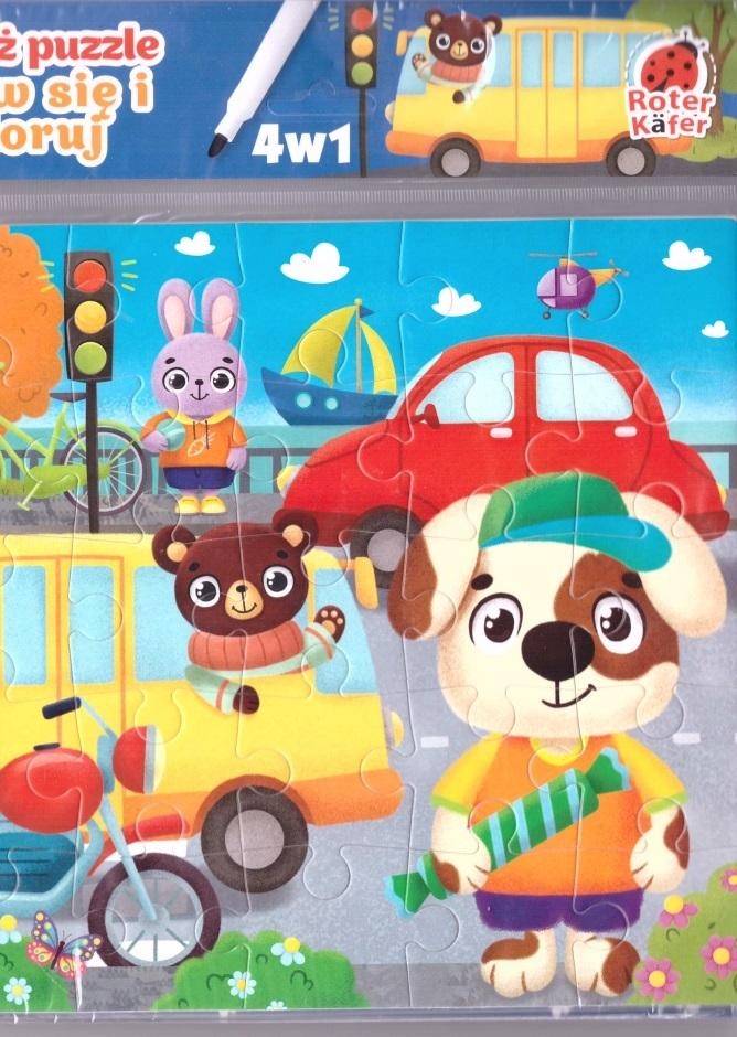 Gra edukacyjna 4 w 1 - Transport RK1060-06 – Radość i nauka w jednym