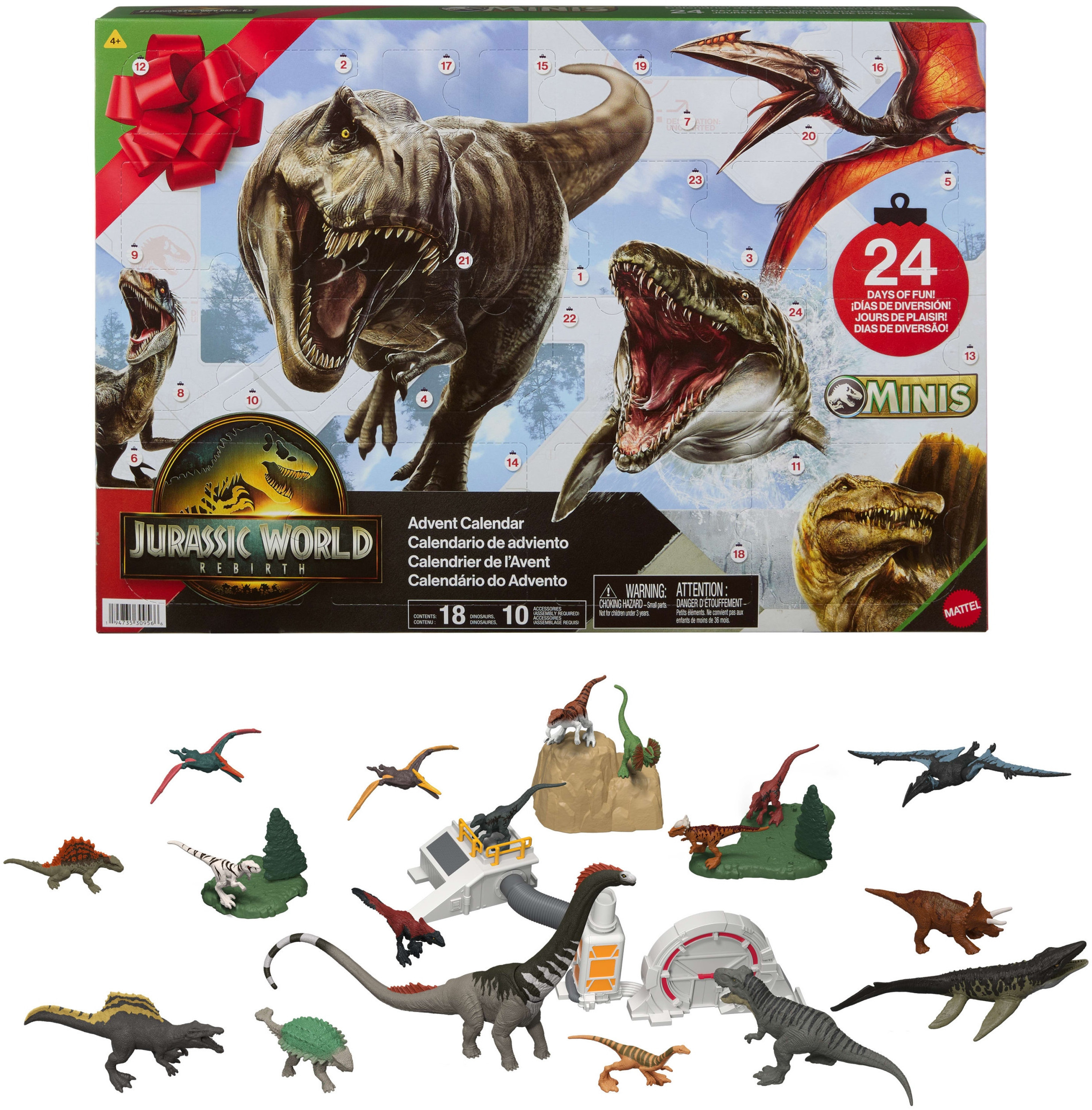 Kalendarz adwentowy Jurassic World Rebirth 2025 – Magia świąt z dinozaurami