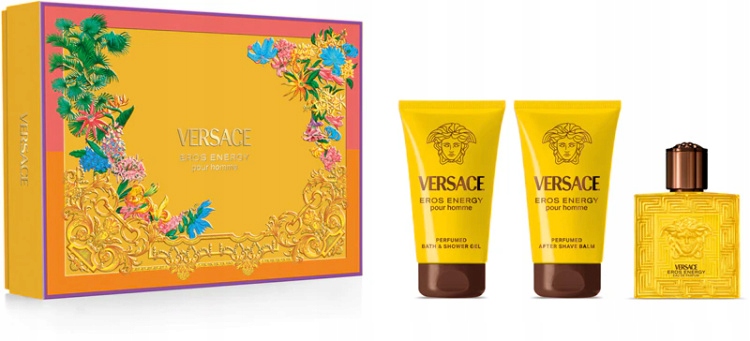 Versace Eros Energy EDP 50ml + Żel 50ml + Balsam 50ml – Zestaw dla mężczyzn