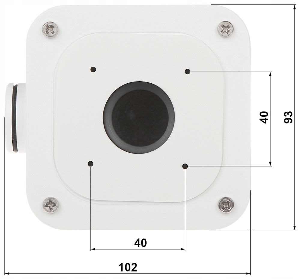Wymiary puszki: 93 x 93 x 39 mm