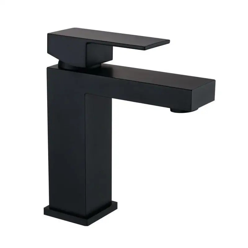 Bateria umywalkowa Mexen Cube czarna - 72900-70 – Elegancja i funkcjonalność w Twojej łazience