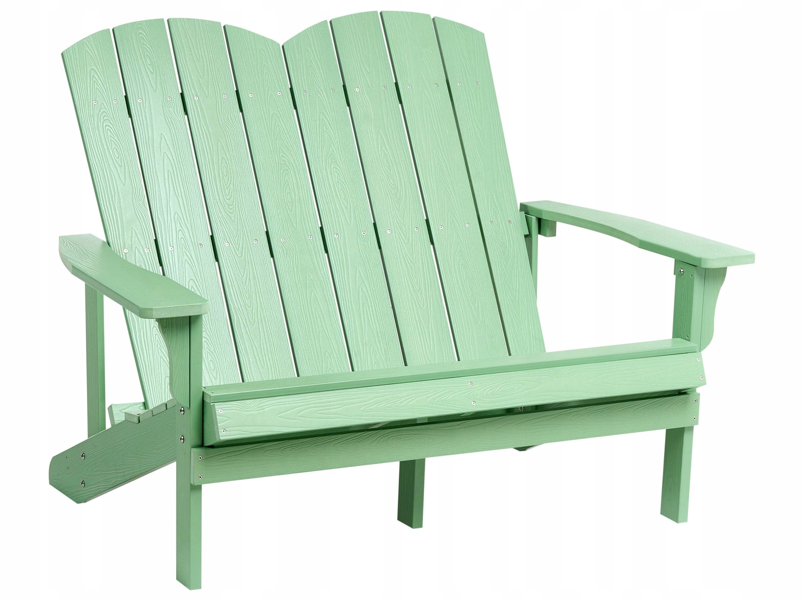 Ławka ogrodowa ADIRONDACK 125 cm Jasnozielona – Idealne miejsce do relaksu