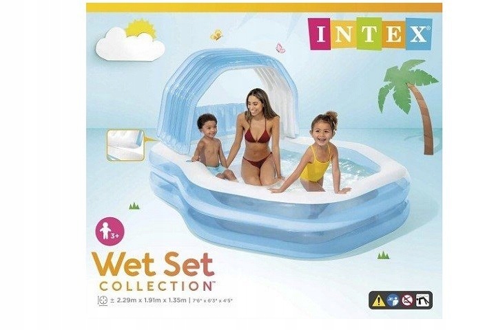 Basen dmuchany rodzinny Intex 229x191x135cm SWIM CENTER 57186 – Idealna zabawa dla całej rodziny