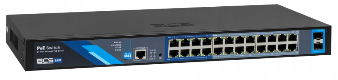 24 porty PoE – Zasilanie urządzeń sieciowych