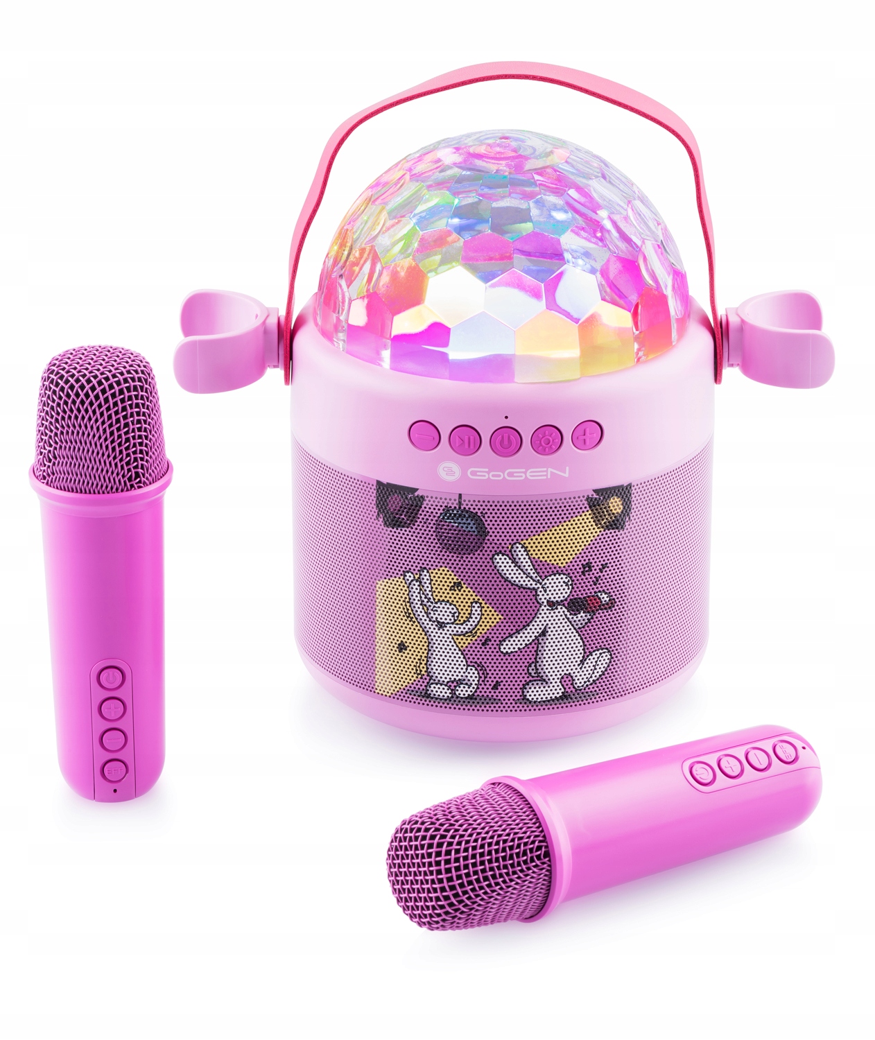 Funkcja karaoke z dwoma bezprzewodowymi mikrofonami