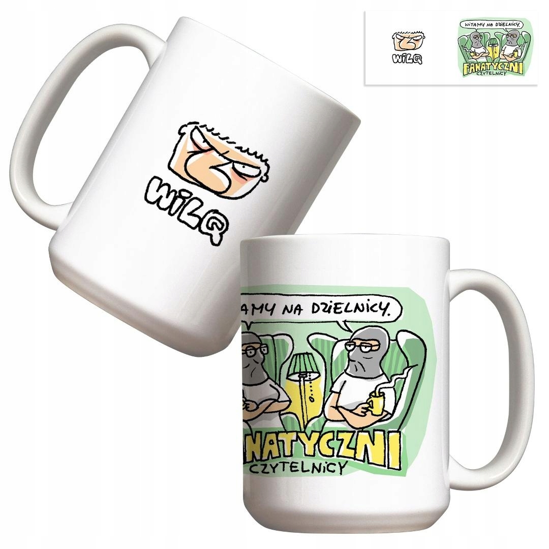 Design i styl kubka Wilq Fantatyczni Czytelnicy