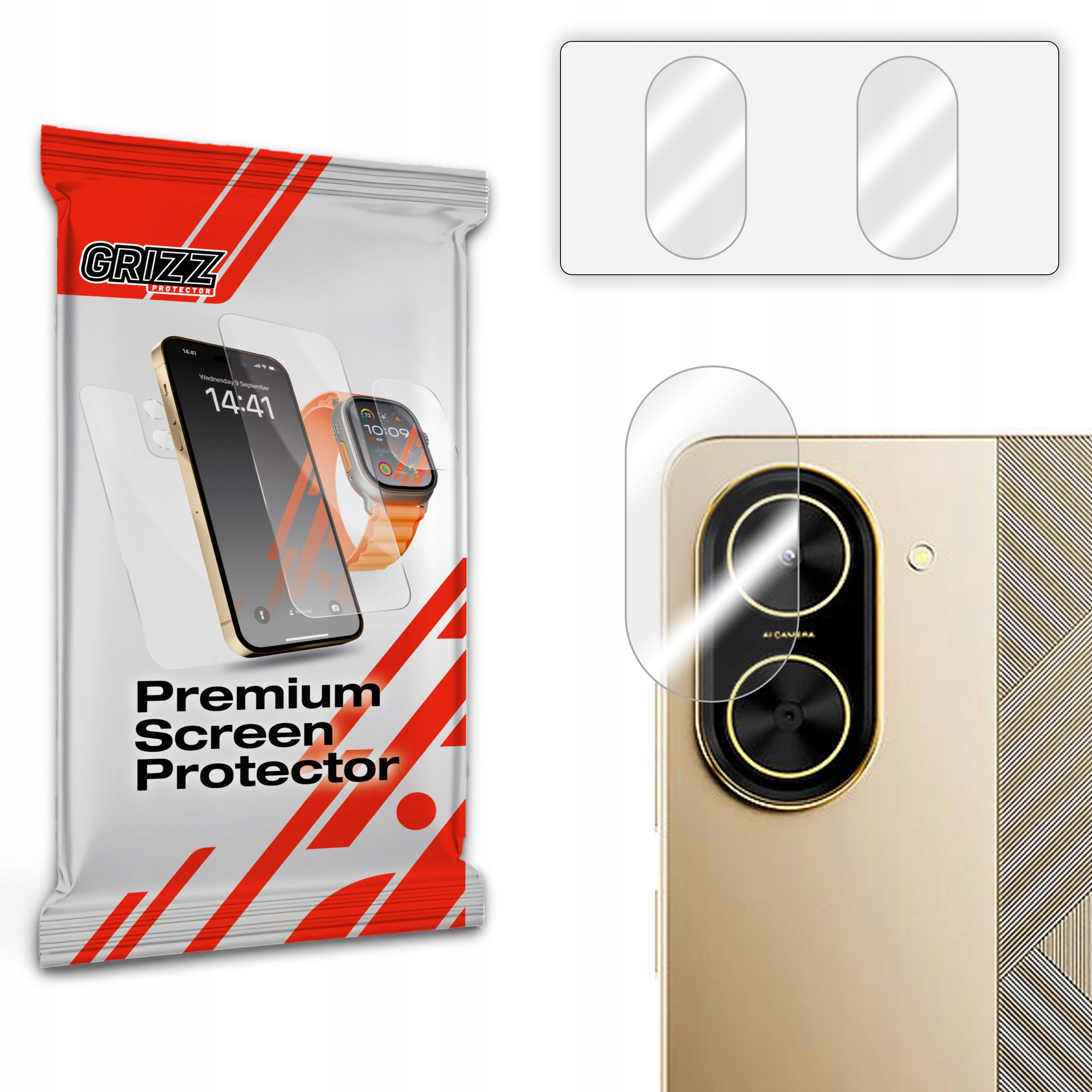 Szkło na aparat GrizzGlass HybridGlass Camera do Xiaomi Poco C71 – Doskonała ochrona obiektywu
