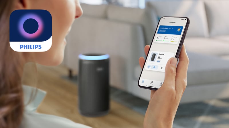 Inteligentne sterowanie przez aplikację Philips Air+