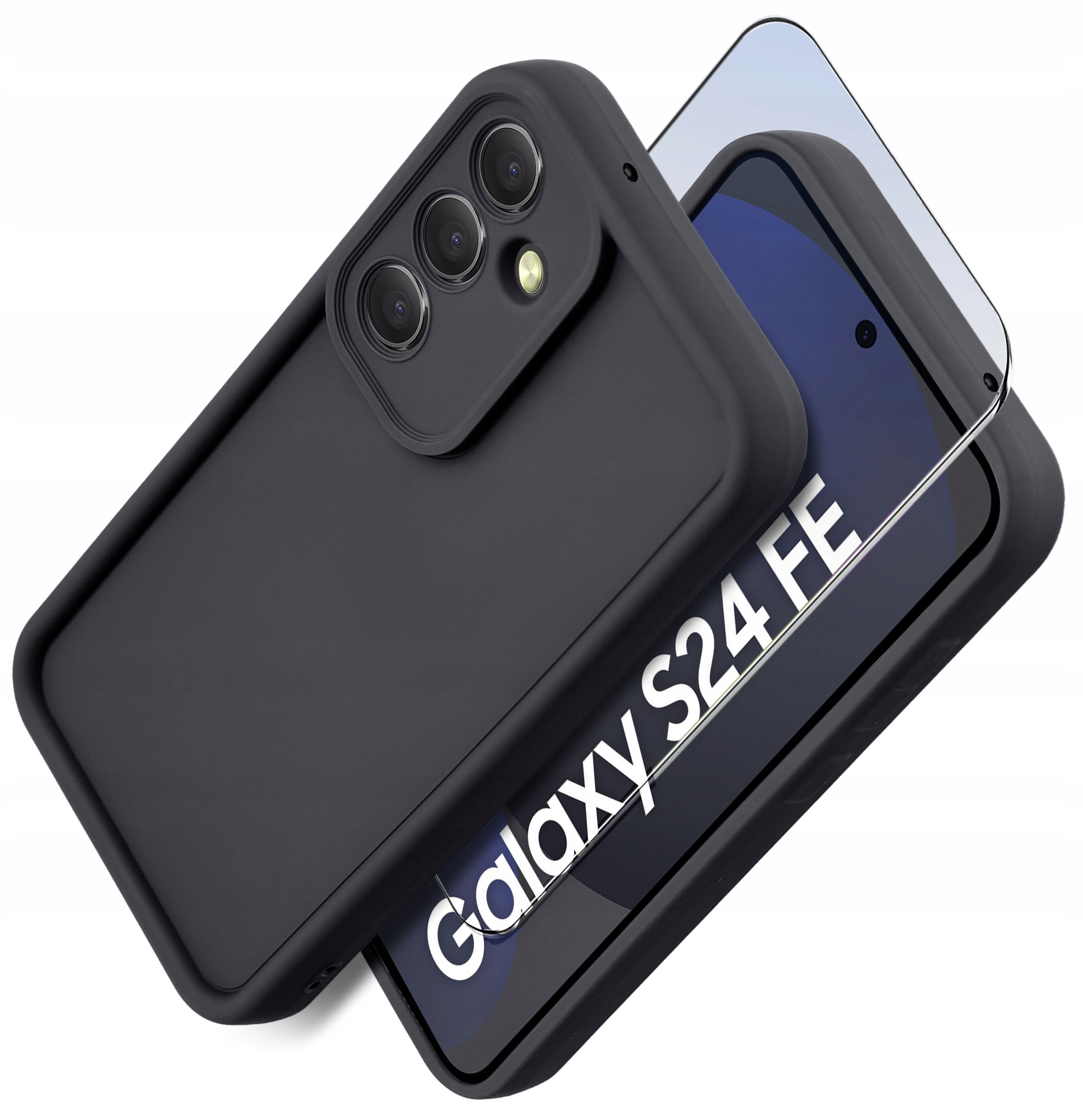 Etui do Samsung S24 FE silikonowe MATOWE + Szkło ochronne na ekran 9H – Ochrona i styl w jednym