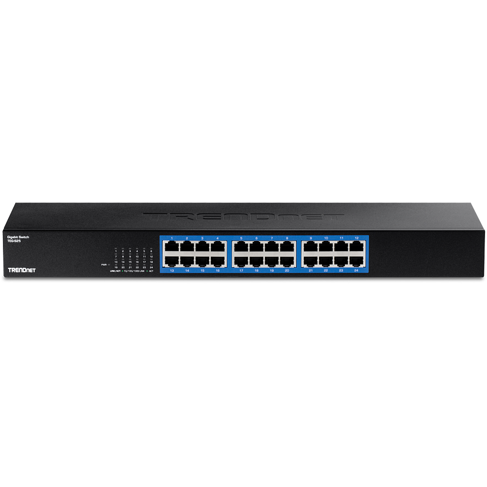 24 porty Gigabit RJ-45 – Niezawodna łączność