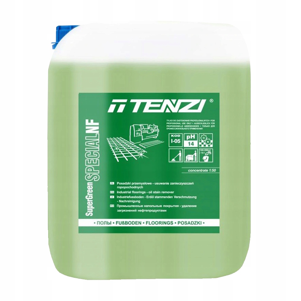 Środek do zabrudzeń TENZI, Super Green Specjal NF* 20L – Skuteczne czyszczenie podłóg przemysłowych