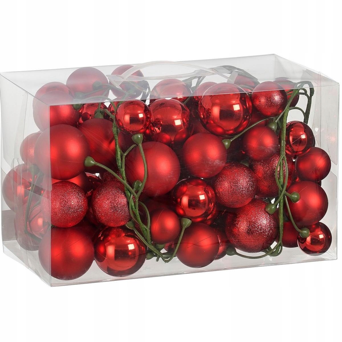 Efektowna dekoracja z 80 czerwonymi bombkami