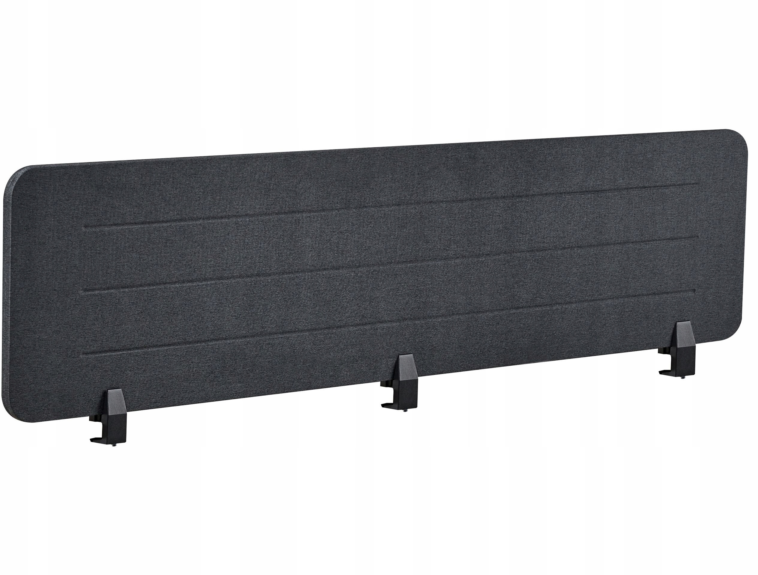 Przegroda na biurko 180 x 40 cm ciemnoszara ZIGGY – Stylowe i funkcjonalne rozwiązanie