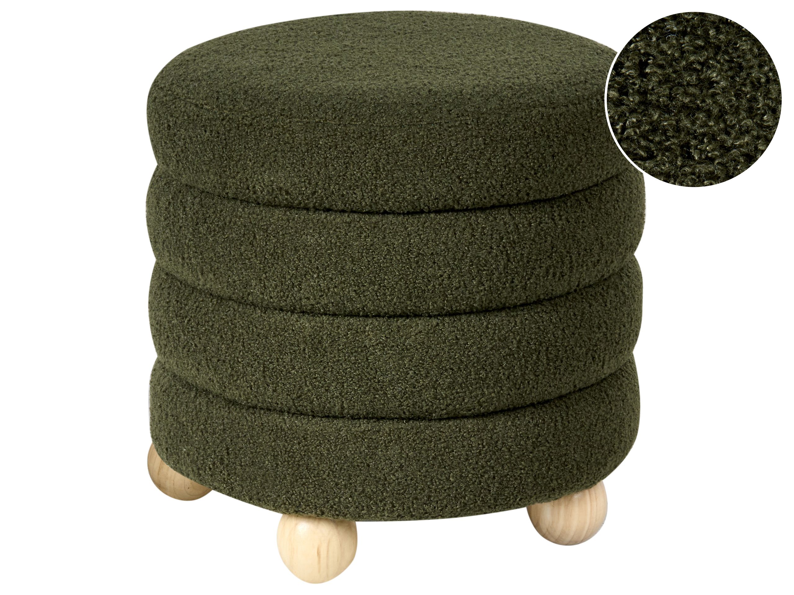 Puf Chilly Boucle Zielony – Elegancja i komfort w Twoim wnętrzu