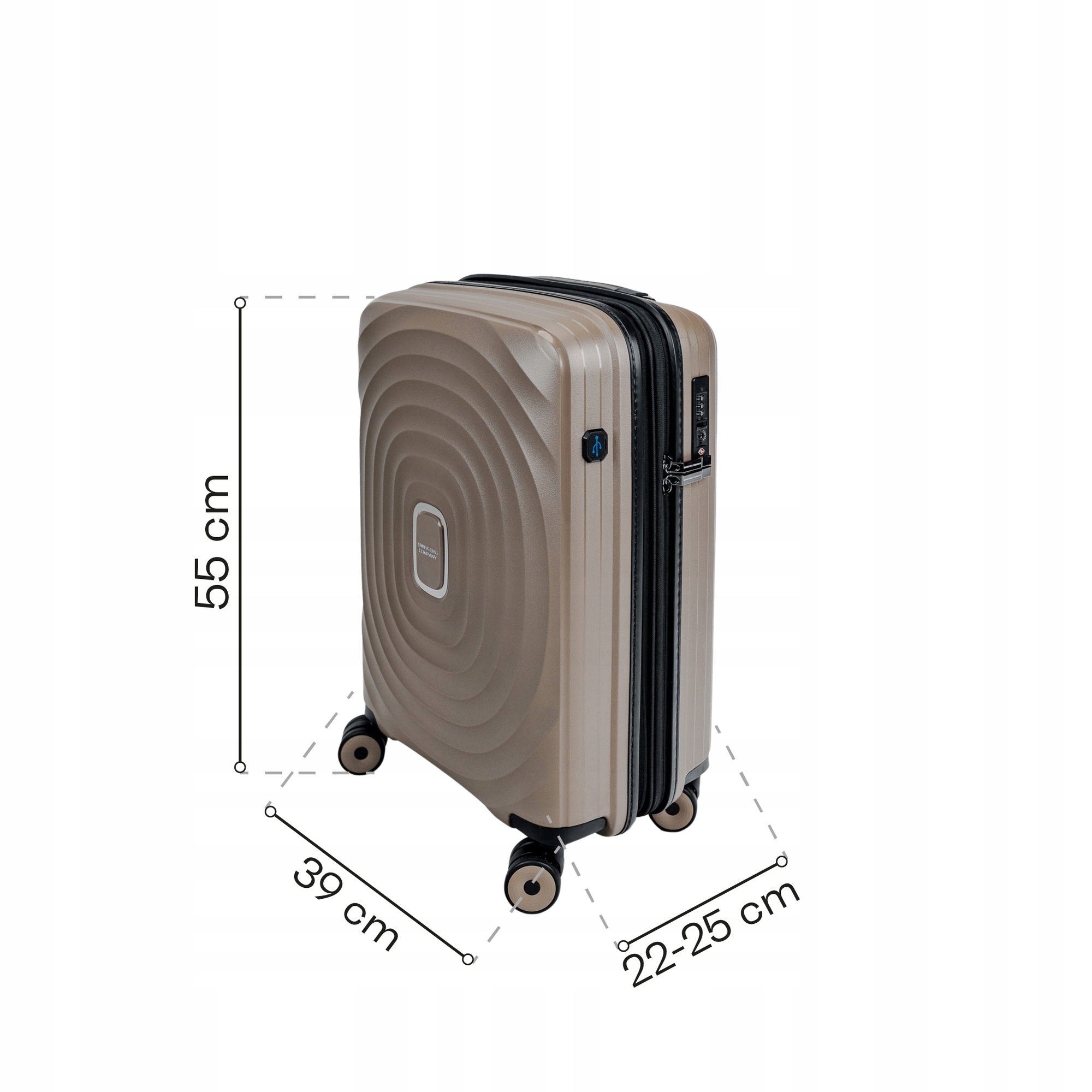 Możliwość poszerzenia walizki o 3 cm – Więcej miejsca na Twoje rzeczy