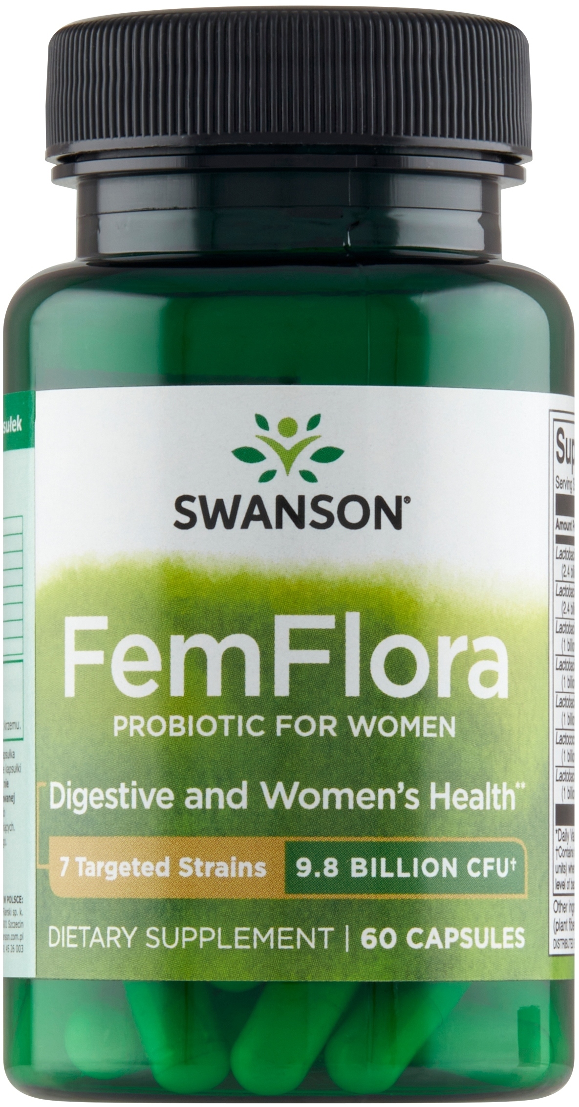 Swanson Femflora 60 kapsułek – Probiotyk dla kobiet wspierający zdrowie