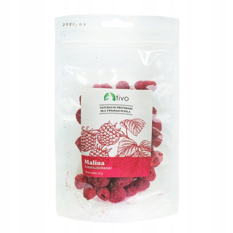TIVO Owoce Liofilizowane Malina 20g – Naturalny przysmak dla gryzoni