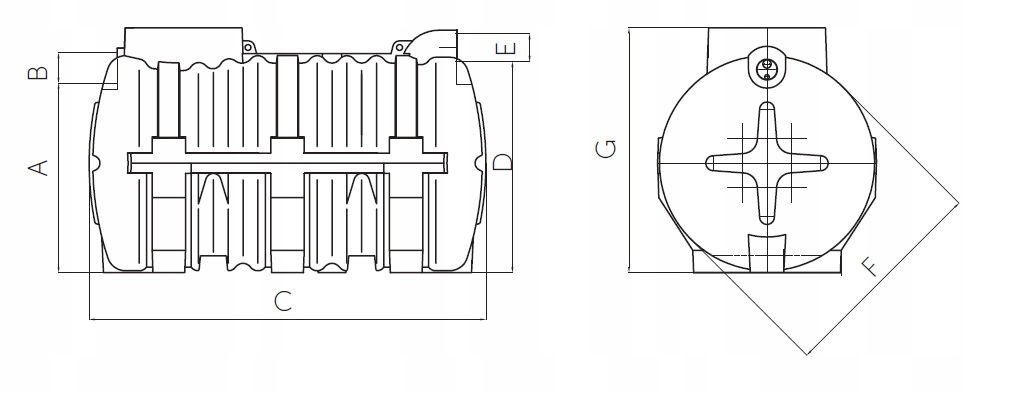 Wymiary i waga oczyszczalni