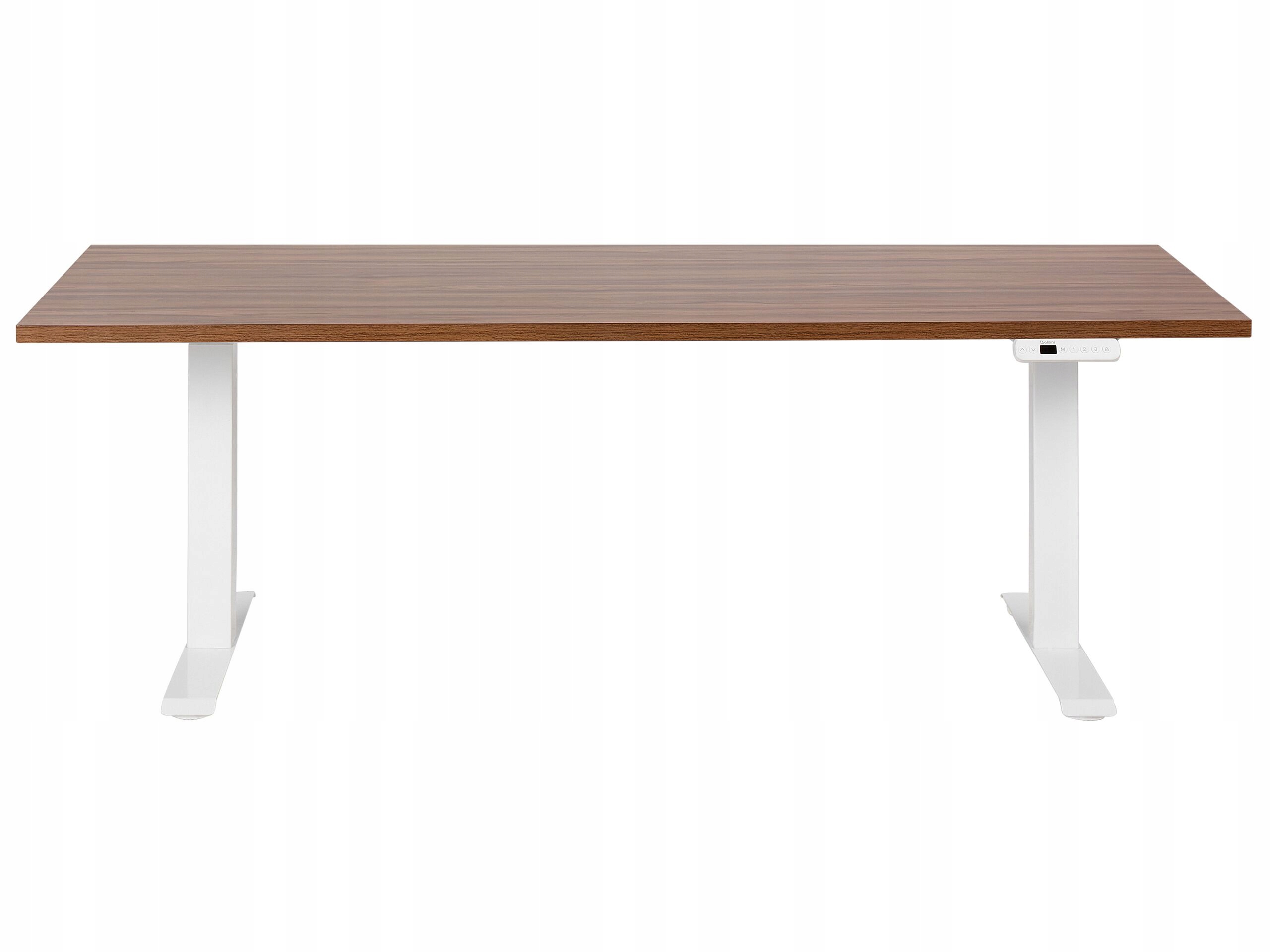 Biurko Beliani – Regulowane elektrycznie 180 x 72 cm w ciemnym drewnie