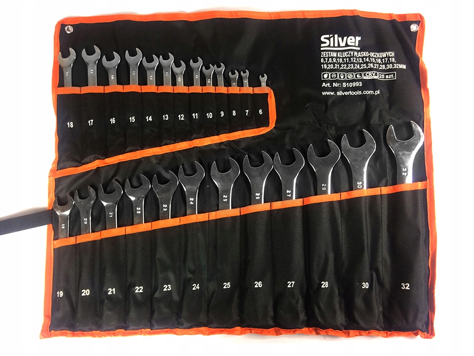 Zakres rozmiarów kluczy: od 6 mm do 32 mm