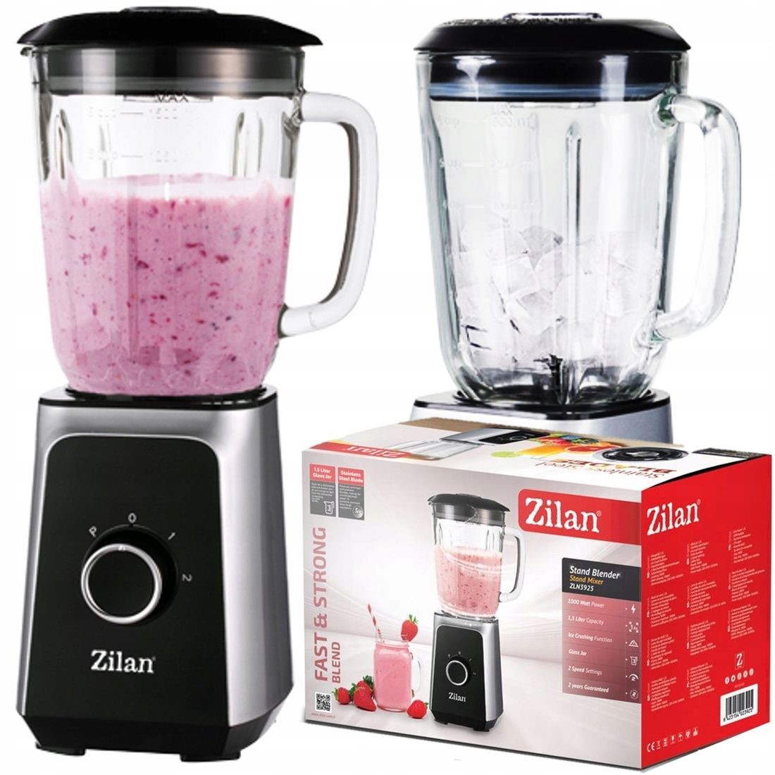 Blender kielichowy 2 BIEGI PULSE KRUSZY LÓD 1,5L 500W – Twój niezastąpiony pomocnik w kuchni
