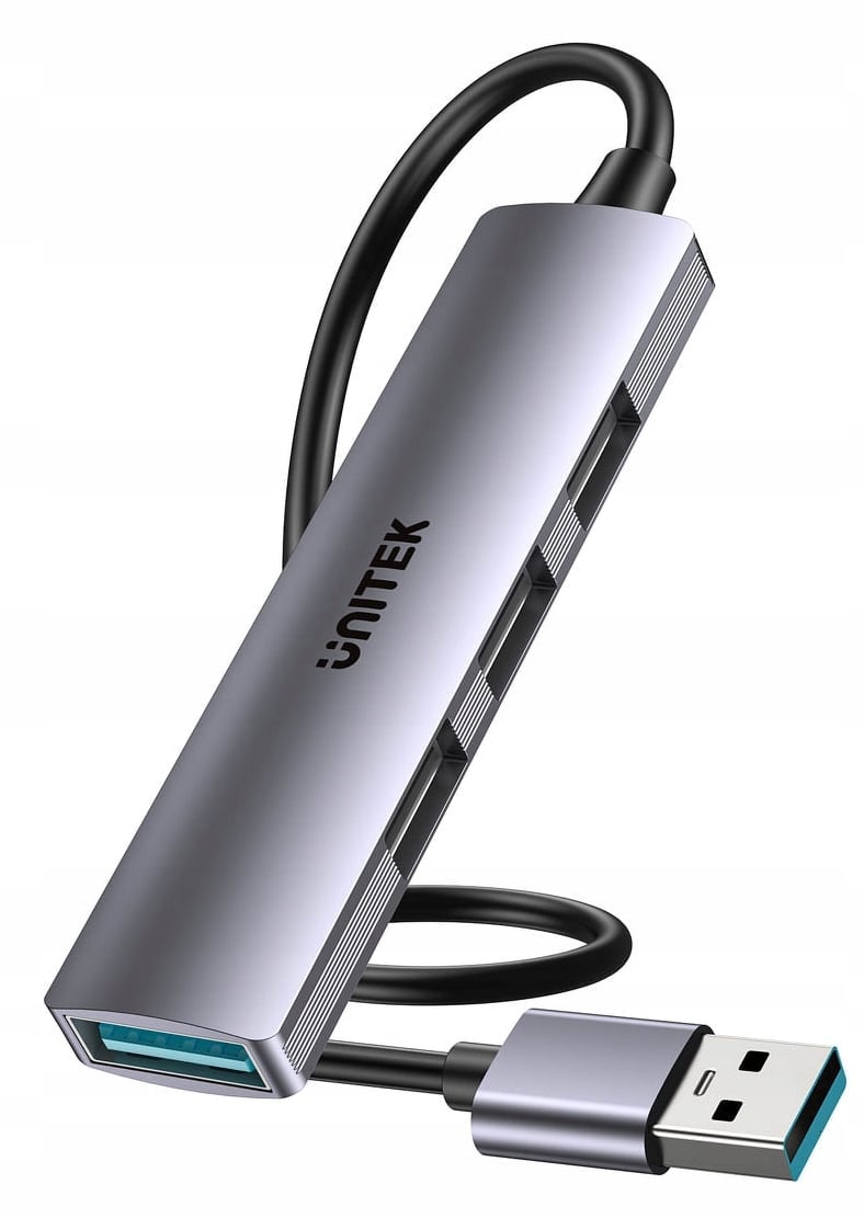 Kompaktowy hub USB-A Unitek 4 w 1 – Rozszerz możliwości swojego komputera