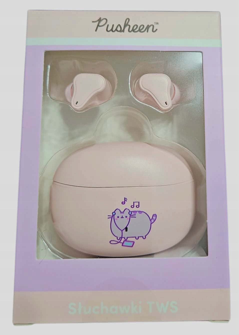 Bezprzewodowe TWS Pusheen z etui – Uroczy design i doskonały dźwięk