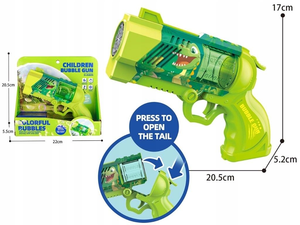 Wymiary pistoletu: 20,5 x 17 x 5,2 cm