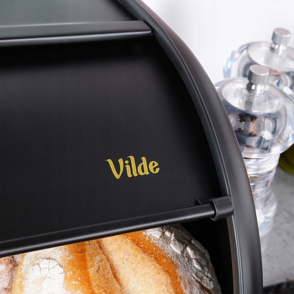 Chlebak Vilde – Solidny pojemnik na chleb w eleganckim czarnym kolorze