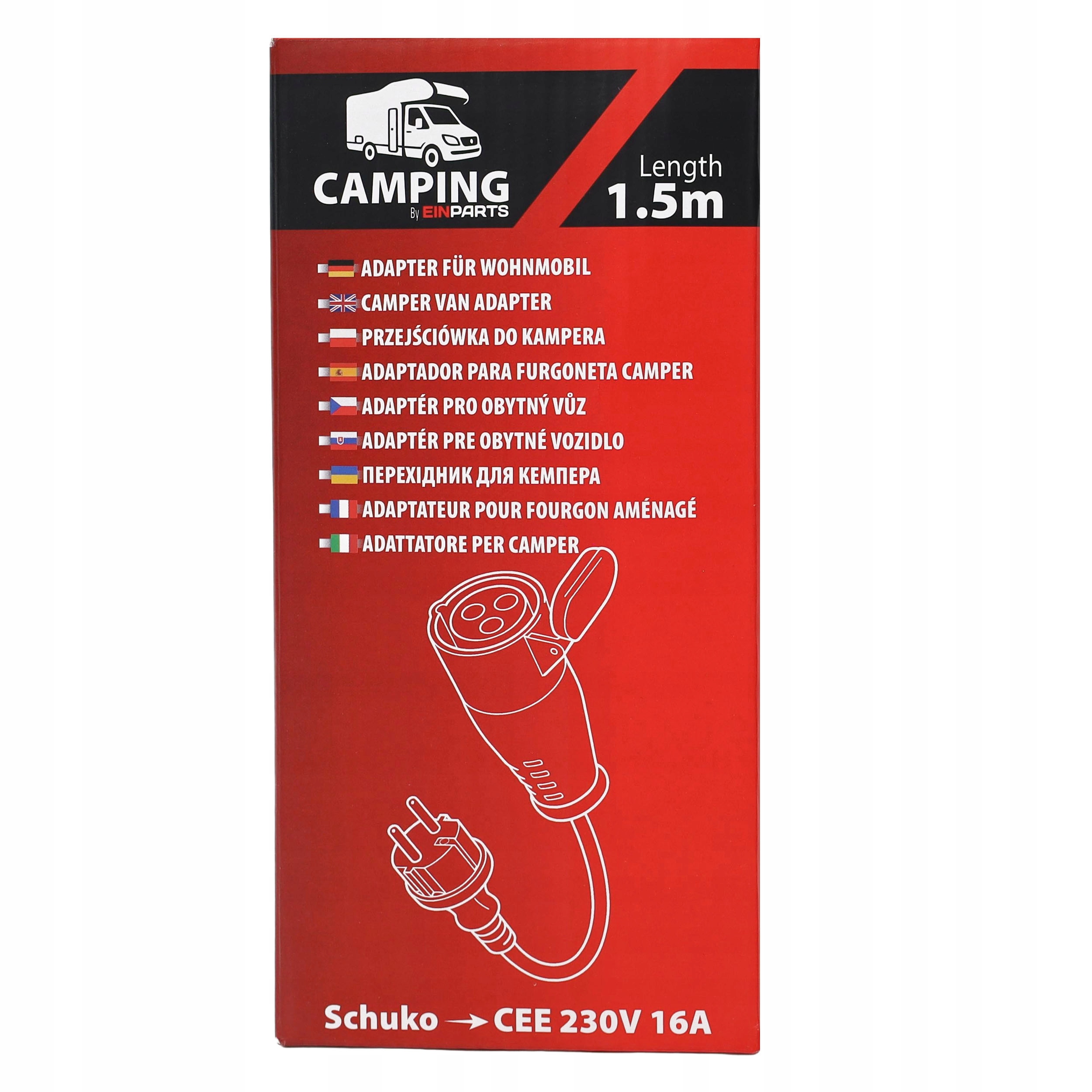 Adapter EPTA18 CEE-SCHUKO 230V 16A IP44 – Idealny do kempingu i warsztatów