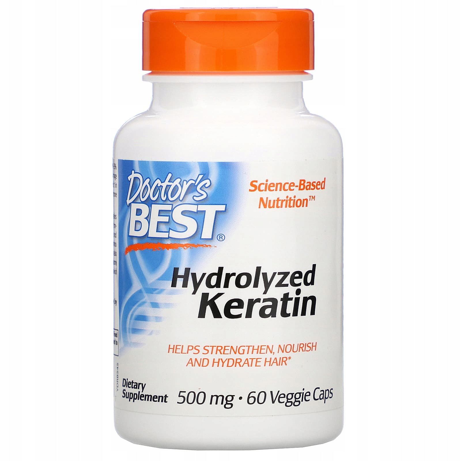 Doctor's Best - Hydrolizowana Keratyna 500mg – Wzmocnij swoje włosy, skórę i paznokcie