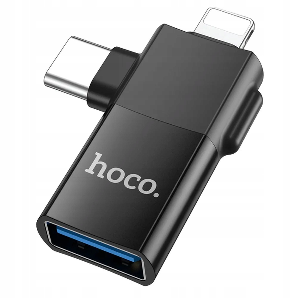 HOCO Adapter OTG Typ C / Lightning do USB A 2w1 UA17 – Wszechstronność w Twoich rękach