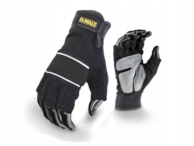 Rękawice wzmocnione bez palców DeWalt DPG213L – Ochrona i precyzja w pracy