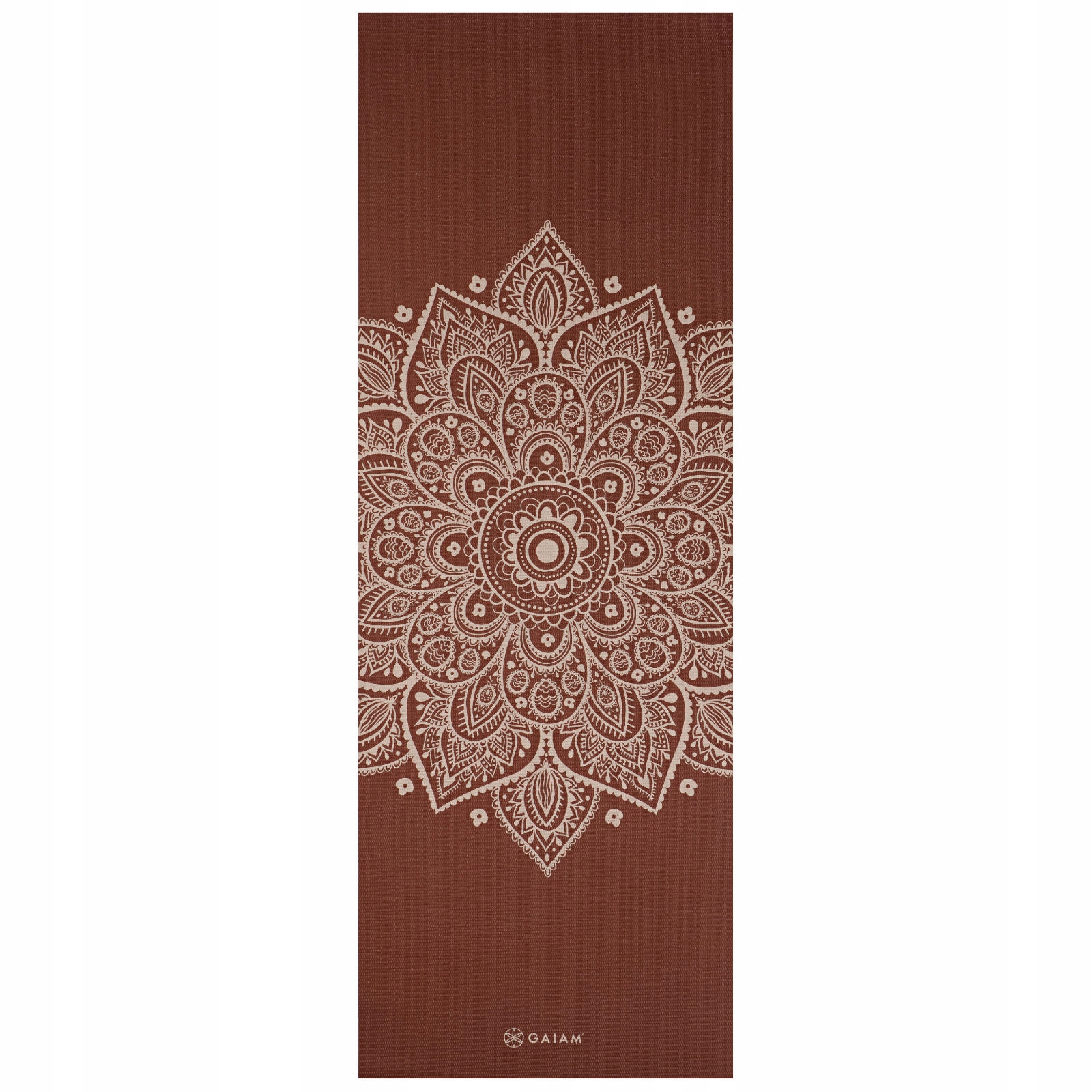 Mata do jogi Gaiam Intense Rust Sundial Flower 5mm – Komfort i styl w praktyce jogi