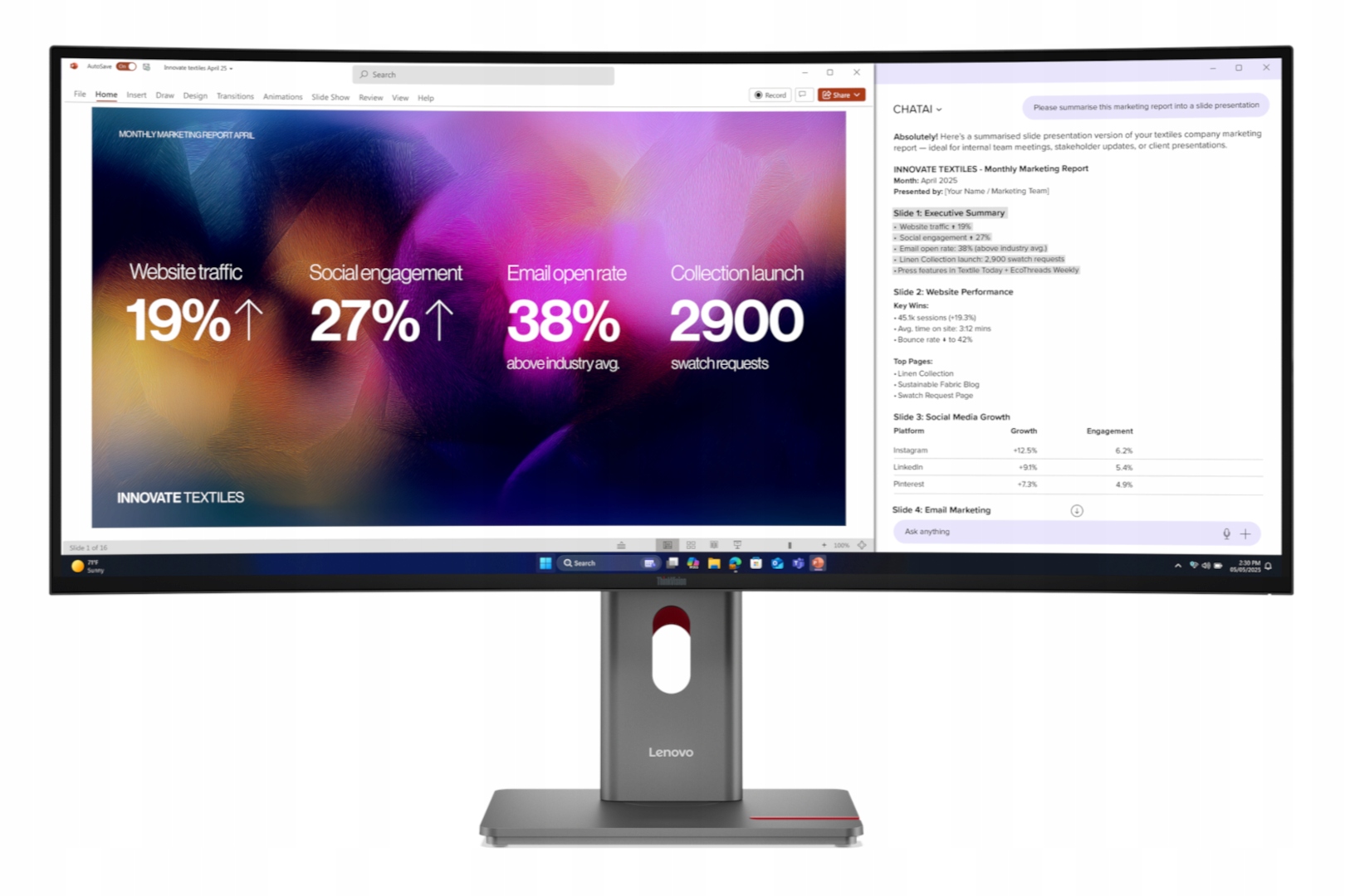 Monitor Lenovo ThinkVision P40WD-40 – Doskonała jakość obrazu w Twoim biurze