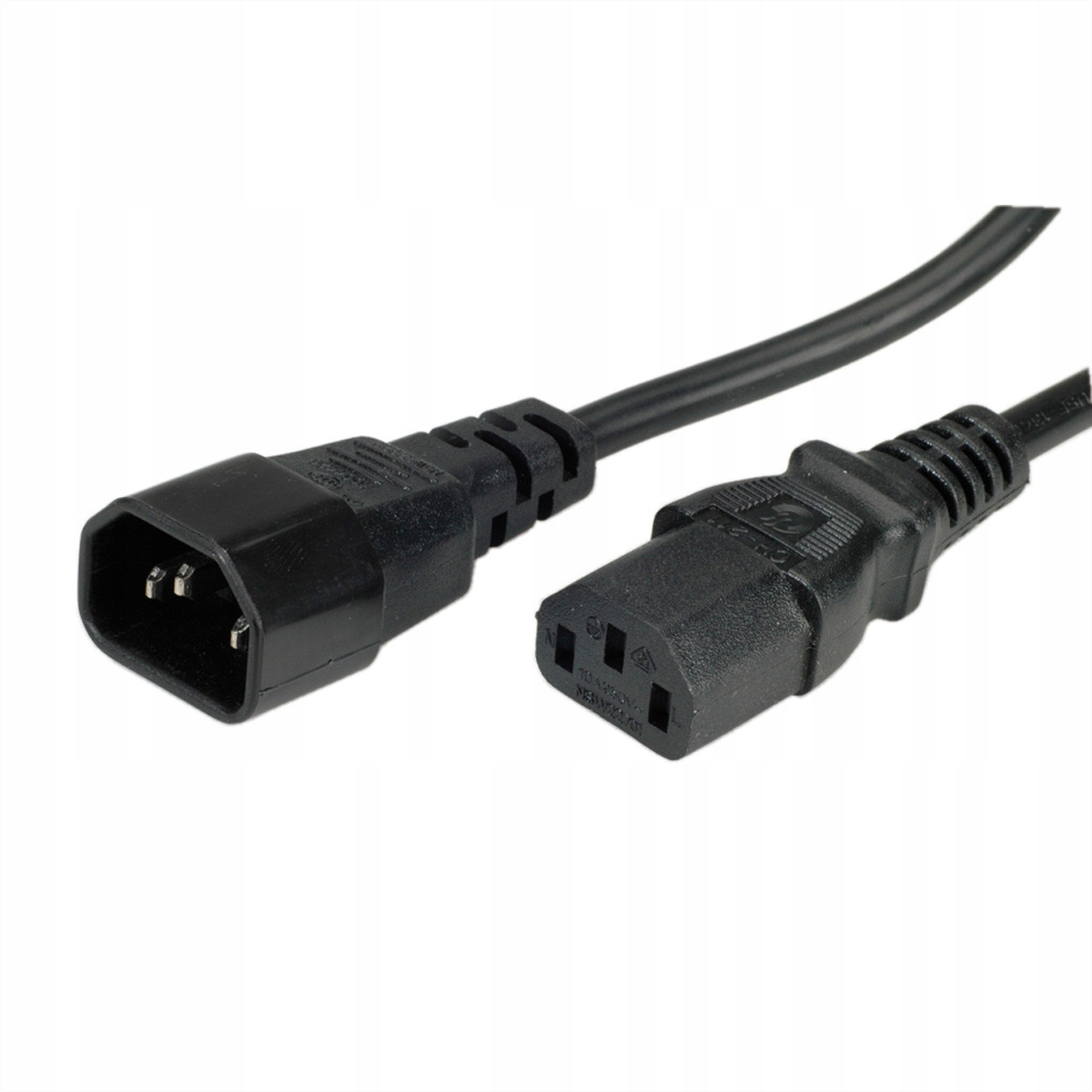 Kabel zasilający IEC320 C13-C14 0.5m czarny – Niezawodne zasilanie dla Twojego sprzętu