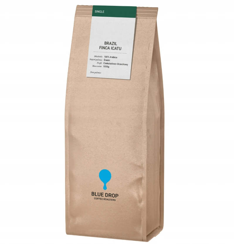 Kawa ziarnista Brazil 1 kg – Świeżość i jakość z Blue Drop Coffee Roasters