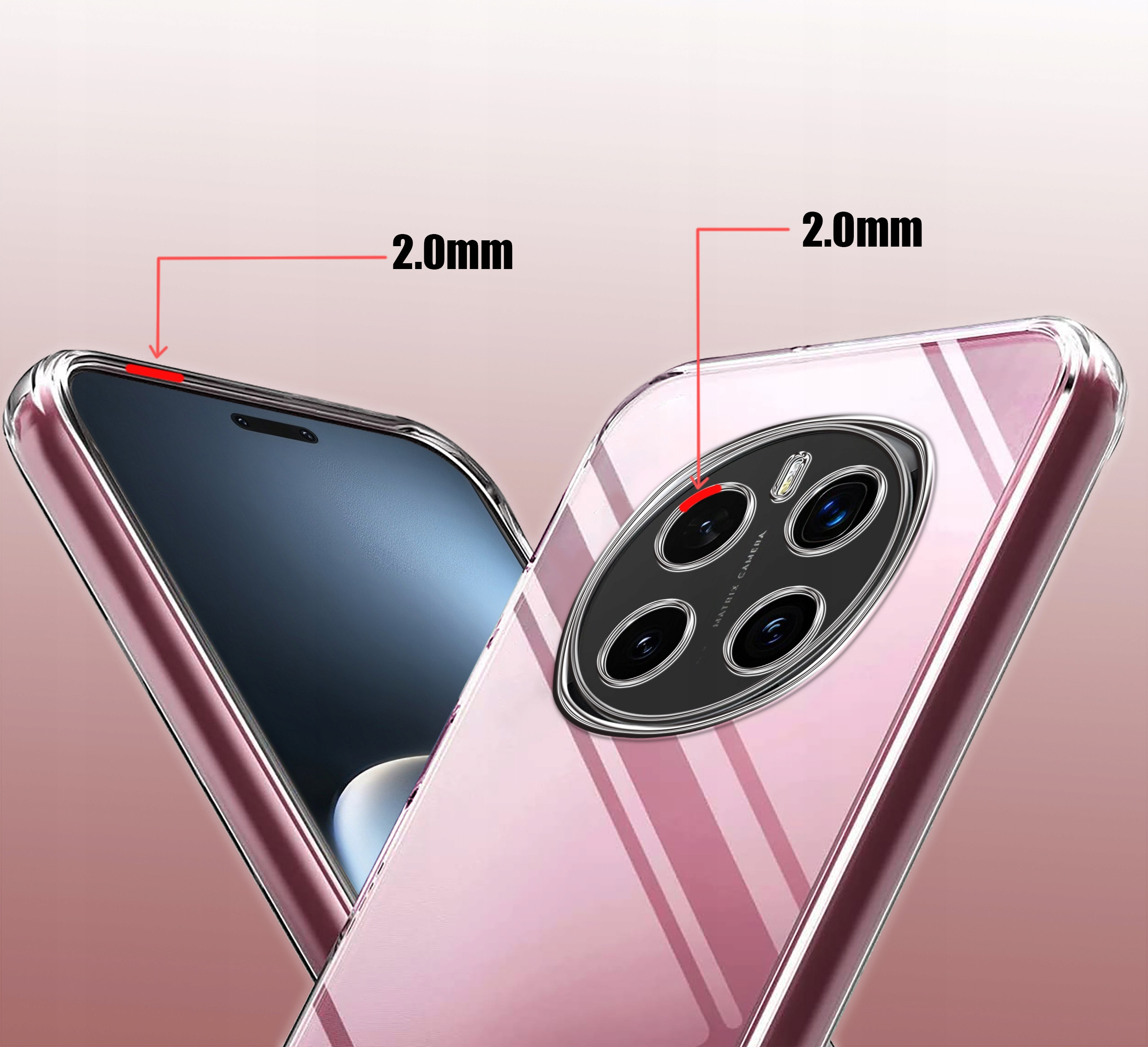 Podwyższony rant chroniący ekran