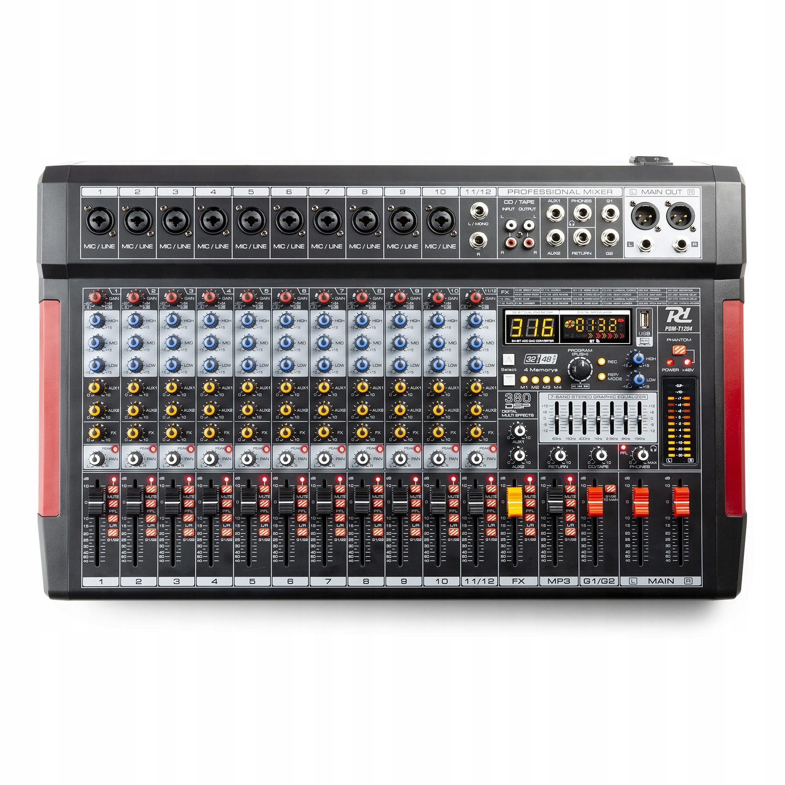 Mikser sceniczny 12-kanałowy PDM-T1204 DSP/MP3 – Profesjonalne rozwiązanie audio