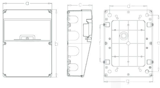 Rozdzielnica IP65 6 modułowa natynkowa
